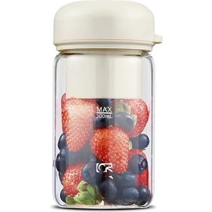 LL-GZ19 Sıkacağı Şarj Edilebilir Ev Mini Suyu Kupası Taşınabilir Öğrenci Yurdu Küçük Elektrik Suyu Kupası (Beyaz) (Yurt Dışından)