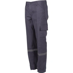 Pantolon 16/12 Gabardin %100 Pamuk Reflektörlü Kargo Cepli Gri Yazlık