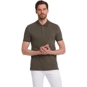 Erkek Haki Regular Fit %100 Pamuk Polo Yaka Tişört