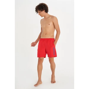 950055-1301 Normal Bel Regular Fit Düz Kırmızı Erkek Şort Mayo