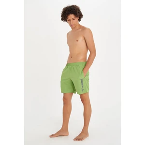 950055-2110 Normal Bel Regular Fit Düz Yeşil Erkek Şort Mayo