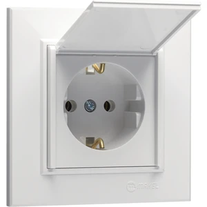 Karea Beyaz Kapaklı Topraklı Priz