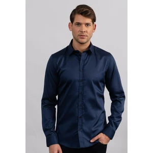 Slım Fıt %100 Koton Saten Premium Erkek Gömlek