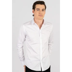 Slım Fıt %100 Koton Saten Premium Erkek Gömlek