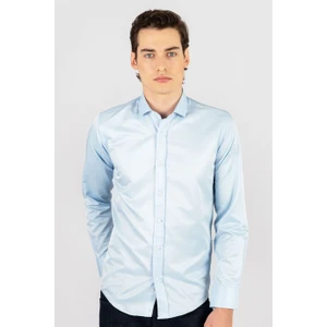 Modern Slim Fit Dar Kesim Düz Erkek Gömlek