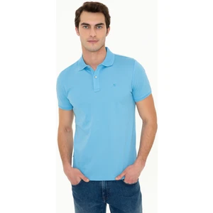 Pierre Cardin Erkek Mavi Slim Fit Polo Yaka Merserize Tişört 50249879-VR036