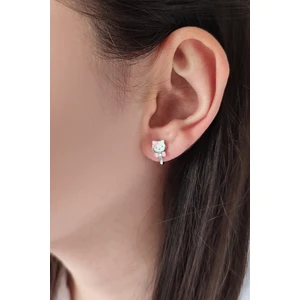 Parmas Design Kız Çocuk Hello Kitty Kedi 925 Ayar Gümüş J Küpe