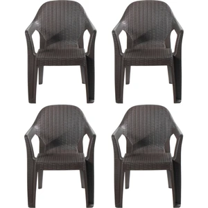 Bs Plastik Rattan Polo 4 Adet Plastik Sandalye 2 Renk