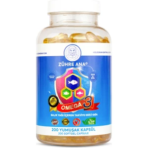Zühre Ana Omega 3 Balık Yağı - 200 Kapsül (1300 Mg)