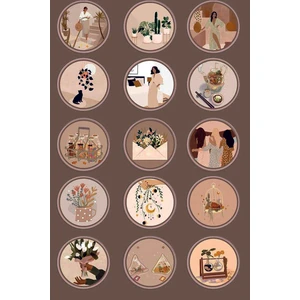 Tellgraf Soft Yuvarlak Sticker (4x4 cm 30 Adet)