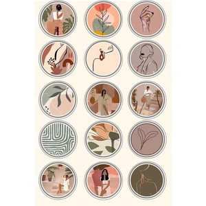 Tellgraf Soft Yuvarlak Sticker (4x4 cm 30 Adet)