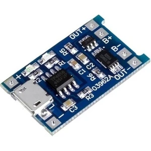 TP4056 Korumalı Lityum Pil Şarj Devresi Micro USB 18650