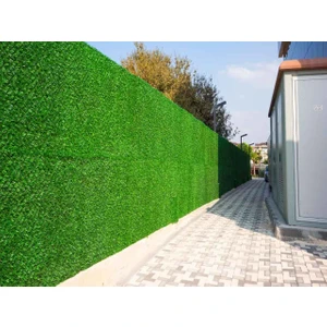Çim Çit - Dekoratif Yeşil Bahçe Çim Çiti - Çimli Tel - 100 cm Enli