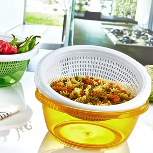 Süzgeçli Kap 4200 ml Badyalı Süzgeç & Makarna Süzgeci & Sebze Meyve Yıkama Süzme Kabı