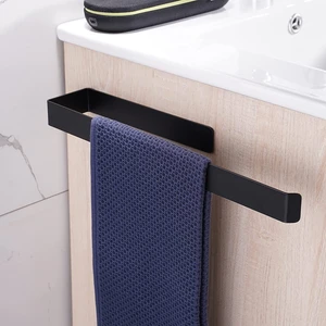 El Havluluk, Siyah Havluluk Banyo Için Kendinden Yapışkanlı Havlu Askısı,