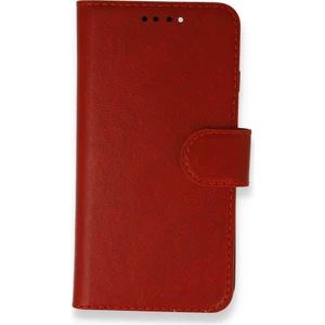 Bilişim Aksesuar Redmi Note 10S Uyumlu Delüxe Kapaklı Standlı Cüzdanlı Suni Deri Kılıf Kırmızı
