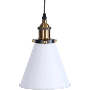 Retro  Beyaz Tekli Sarkıt Avize Rustik Avize 18 cm