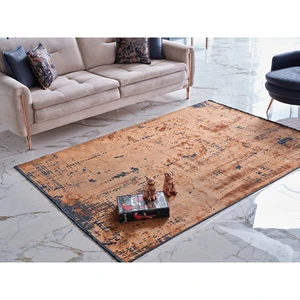 Deco Milano 12254 Yüksek Kalite Modern Yıkanabilir Bakır Salon Halısı Polllini Halı