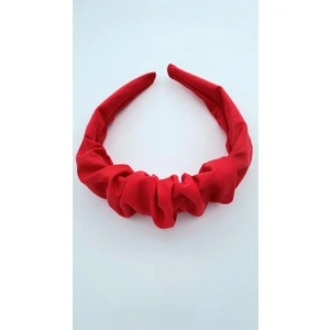 White Alamode Kırmızı Keten Büzgülü Taç