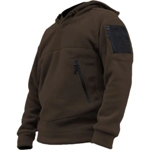 Genıus Store Erkek Polar  Outdoor Kapşonlu Kombat Tactical Cepli Polar