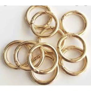 Aklar Gold Yaylı Halka 10'lu – Kadın Çanta ve Takı Yapımına Uygun Dayanıklı Düz Tasarım El İşi Aksesuar