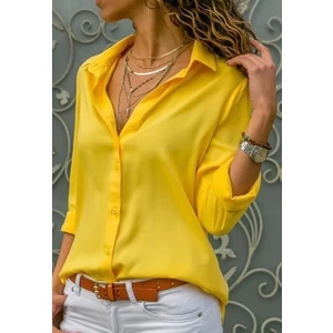 Dokuma Viskon Kumaş Basic Gömlek (13 Renk)