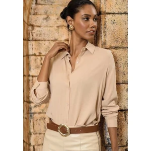 Dokuma Viskon Kumaş Basic Gömlek (13 Renk)