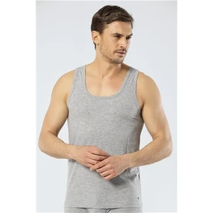 Lonca Tekstil Gri Renk Askılı Klasik Erkek Atlet