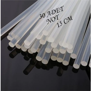 30 Adet Sıcak Ince Mum Silikon 7 mm Boy 15 cm