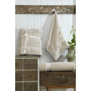 Şilay Home Şilay 2'li Battal Boy Banyo Havlu Seti Bej