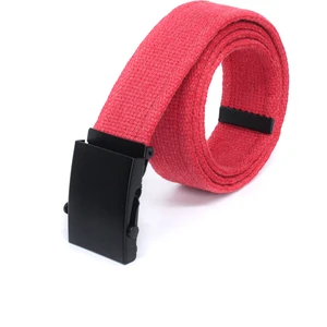 Unisex Siyah Tokalı Kolon Kemeri 4cm Kırmızı