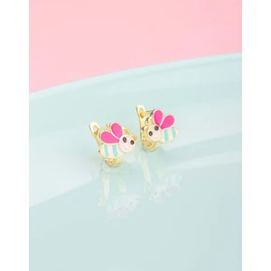 Else Silver 925 Ayar Gümüş Sevimli Arı Çocuk Küpesi