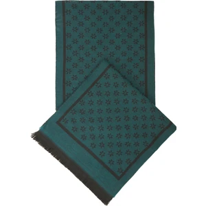 ALTINYILDIZ CLASSICS Erkek Lacivert - Yeşil Desenli Örme Atkı