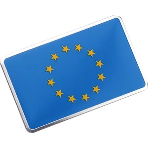 Avrupa Birliği Bayrağı Tasarımlı Alüminyum Sticker Etiket