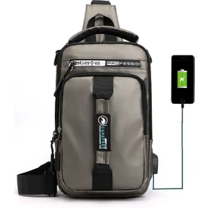 vshop Çok Fonksiyonlu Erkekler Göğüs Çantası Sırt Çantası  Haki (Yurt dışından)