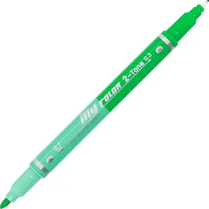 My Color 2tone Çift Uçlu Keçeli Kalem Emerald Green-Green 53/07