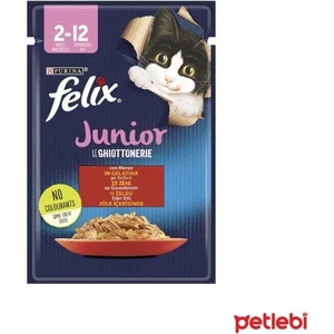 Junior Sığır Etli Yavru Pouch Yaş Kedi Maması 85 gr x 10 Adet