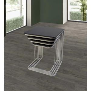 Veys Sehpa Metalik Vegas Zigon Sehpa Füme - Tekersiz