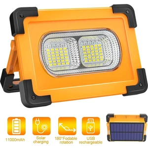 Taşkın Led Yapı Spot Işığı Pil, T-Sun Taşınabilir Solar LED Çalışma Işığı Atölye Lambası 10000 Mah Güç Bankası ile Taşınabilir Dış Mekan Projektör