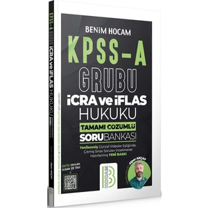Benim Hocam Yayınları KPSS A Grubu Icra ve Iflas Hukuku Tamamı Çözümlü Soru Bankası