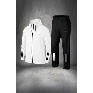 Poseidon Storm Erkek Beyaz Supra Penye Kumaş Rahat Kesim Eşofman Takımı (S-3xl)