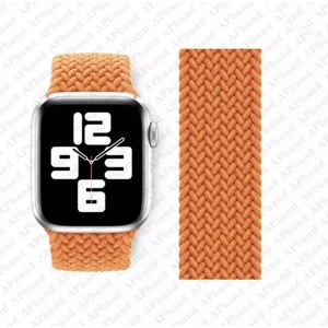 Apple Watch Uyumlu 5 41 mm Örgü Solo Loop Kordon Kayış Small: 12,7 cm Turuncu