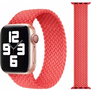 Apple Watch Uyumlu 5 41 mm Örgü Solo Loop Kordon Kayış Small: 12,7 cm Pembe