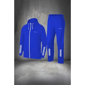 Poseidon Storm Erkek Mavi Supra Penye Kumaş Rahat Kapüşonlu  Şık Eşofman Takımı (S-3xl)