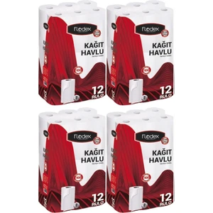 Kağıt Havlu Çift Katlı 48 Li Paket (4 Paket x 12) (Extra Güçlü Serisi)