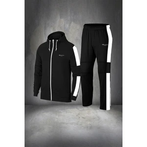 Poseidon Storm Erkek Siyah Supra Penye Kumaş Rahat Cepli  Eşofman Takımı (S-3xl)