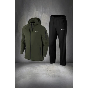 Poseidon Storm Erkek Haki Supra Penye Kumaş Rahat Kapüşonlu  Eşofman Takımı (S-3xl)