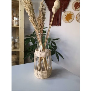 Doğal Rattan Bambu Vazo