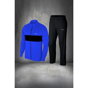 Poseidon Storm Oversize Erkek Mavi Supra Penye Kumaş Şık Taşarım Kişiye Özel Eşofman Takımı (4xl- 10XL)