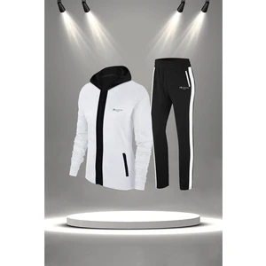 Poseidon Storm Kadın Beyaz Supra Penye Kumaş Fit Kalıp Koşu Seti (S-3xl)